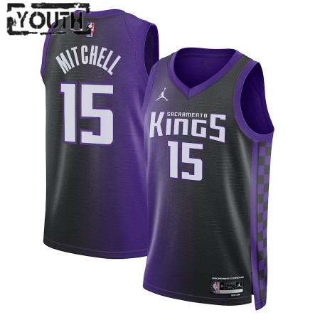 Dres Sacramento Kings Davion Mitchell Jordan 2023-24 Statement Edition Ljubičasta Swingman - Dječji